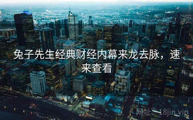 兔子先生经典财经内幕来龙去脉,速来查看 兔子先生经典财经内幕来龙去脉,速来查看